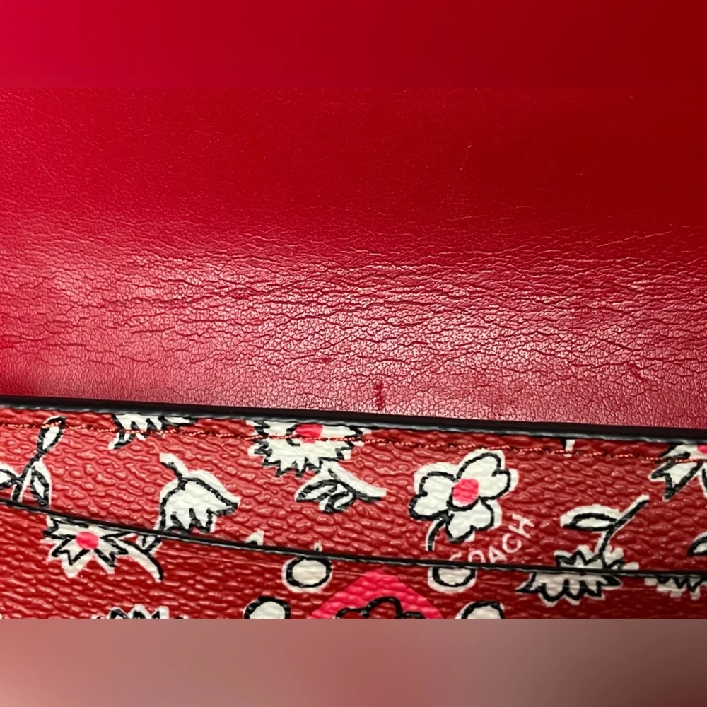 COACH Wild Hearts Print Coated Canvas Wallet w/Box - Picture 8 of 12